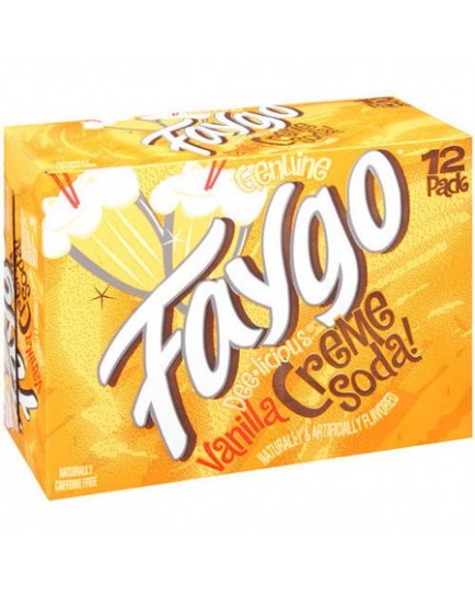 FAYGO CANS VANILLA CREME SODA  12 OZ. - 24 CT.